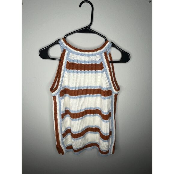 Freshman 1996 Striped Knit Sleeveless Tank Top - Size Small - Retro Y2K Style - Picture 3 of 3